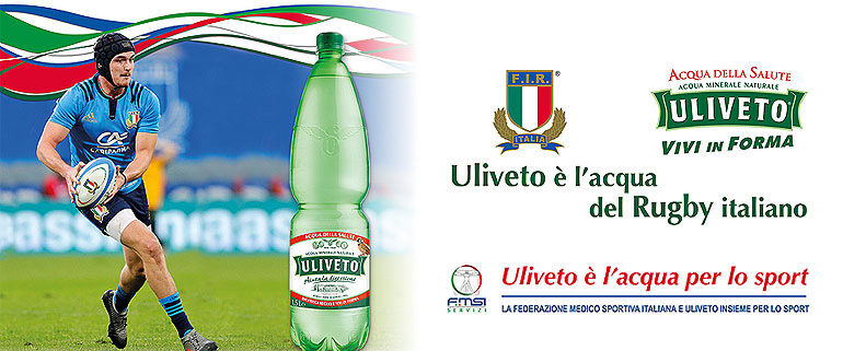 advertising campaign for Acqua Uliveto - Uliveto è l’acqua del Rugby italiano